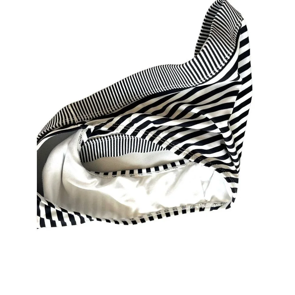 Old Navy Black & White Striped Bikini Bottom Size L - Picture 4 of 4